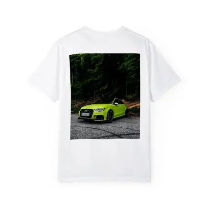 Audi RS3 Lime Green Forest Road