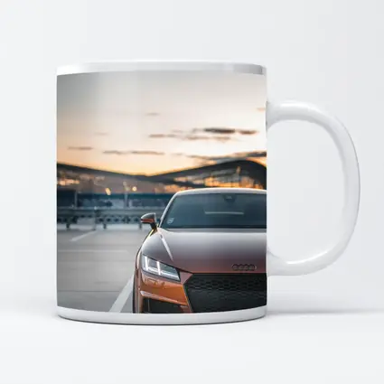 Audi TT Bronze Front View Sunset Track