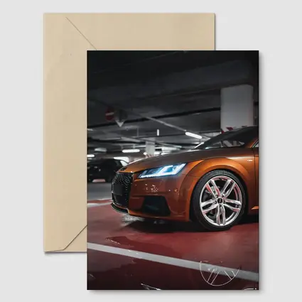 Audi TT Bronze Orange Underground Parking Garage