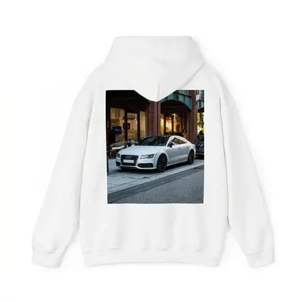 White Audi A7 Parked City Street