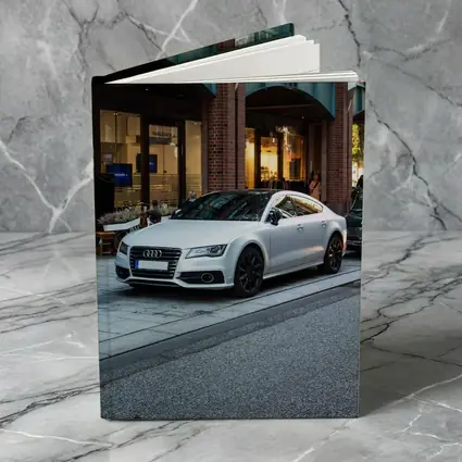 White Audi A7 Parked City Street