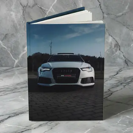 Audi RS6 White Front View Cloudy Sky