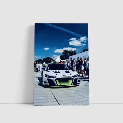Audi R8 Race Car Goodwood Crowd Blue Sky