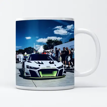 Audi R8 Race Car Goodwood Crowd Blue Sky