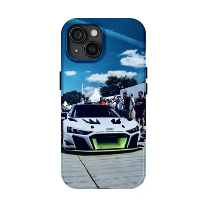 Audi R8 Race Car Goodwood Crowd Blue Sky