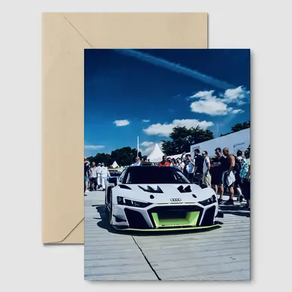 Audi R8 Race Car Goodwood Crowd Blue Sky