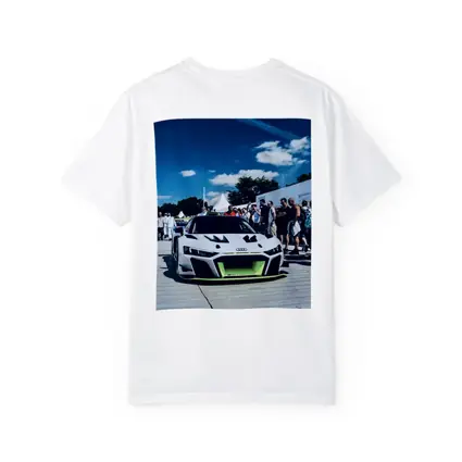 Audi R8 Race Car Goodwood Crowd Blue Sky