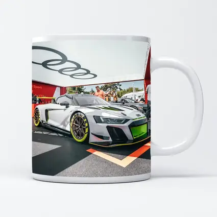 Audi R8 GT3 White Race Car Display