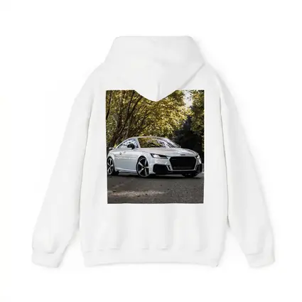 Audi TT RS White Coupe Forest Road