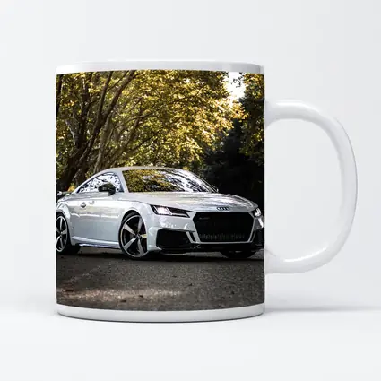 Audi TT RS White Coupe Forest Road