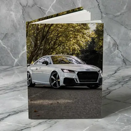 Audi TT RS White Coupe Forest Road