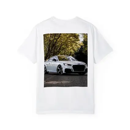 Audi TT RS White Coupe Forest Road