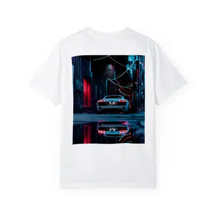 Audi R8 Rear Neon Lit Dark Alley