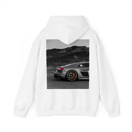 Audi R8 Silver Supercar Mountain Background
