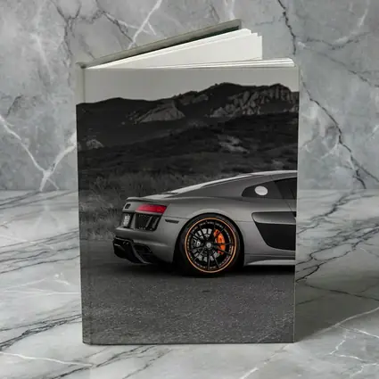 Audi R8 Silver Supercar Mountain Background