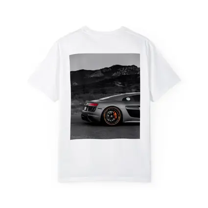 Audi R8 Silver Supercar Mountain Background