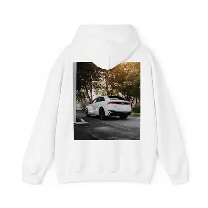 Audi Q8 White SUV Parked Outdoors