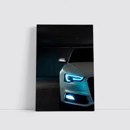 Audi A5 Front Lights Dark Garage Night