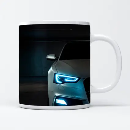 Audi A5 Front Lights Dark Garage Night