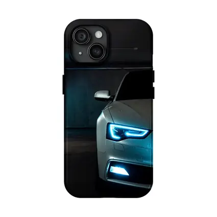Audi A5 Front Lights Dark Garage Night