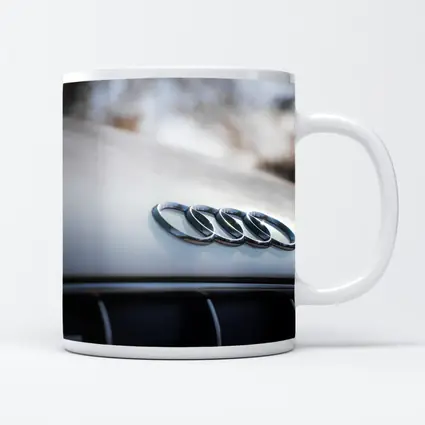 Audi Four Rings Hood Badge Close Up