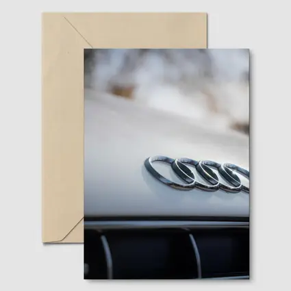 Audi Four Rings Hood Badge Close Up