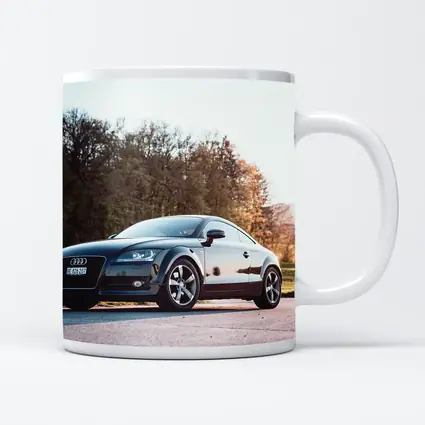 Audi TT Black Coupe Country Road Setting