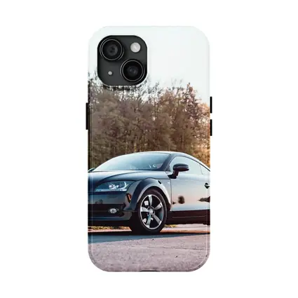 Audi TT Black Coupe Country Road Setting