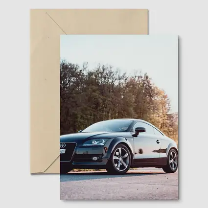 Audi TT Black Coupe Country Road Setting