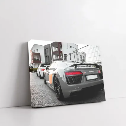 Audi R8 Gray Supercar Urban Street