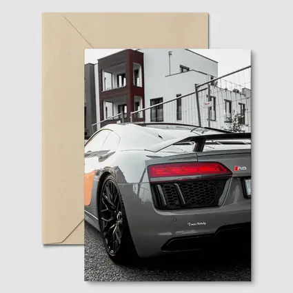 Audi R8 Gray Supercar Urban Street