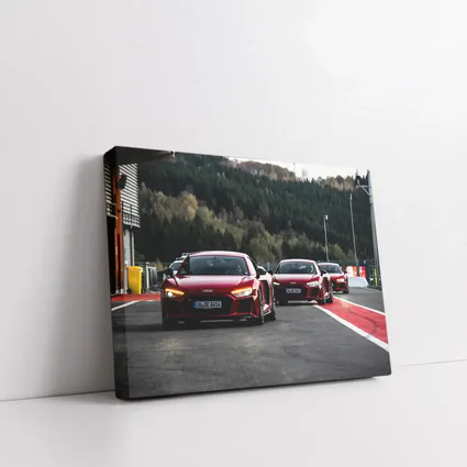 Audi R8 Red Fleet on Race Track