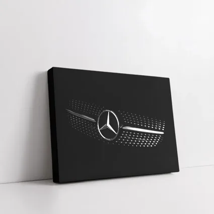 Mercedes Star Grille Black Background Art