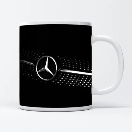 Mercedes Star Grille Black Background Art
