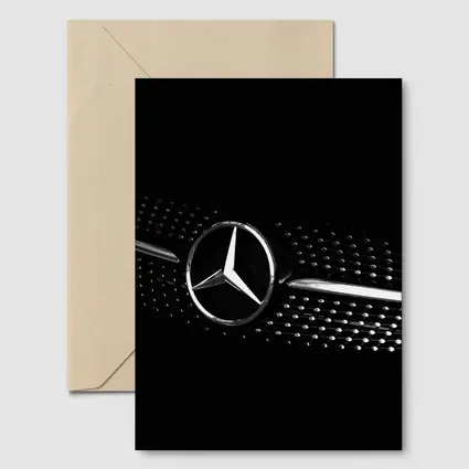 Mercedes Star Grille Black Background Art