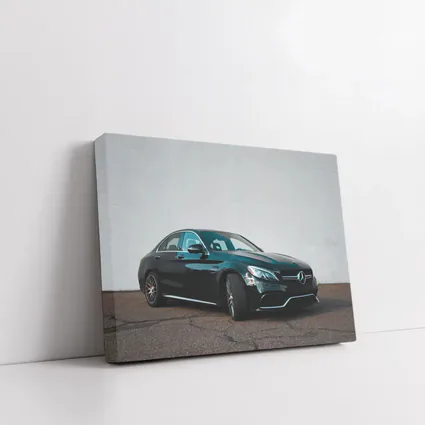 Mercedes AMG C63 Black Sedan Wall