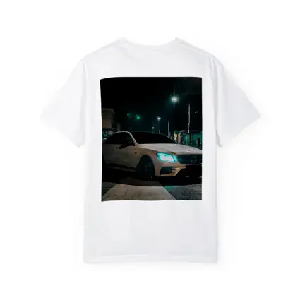 Mercedes E Class White Night City Street
