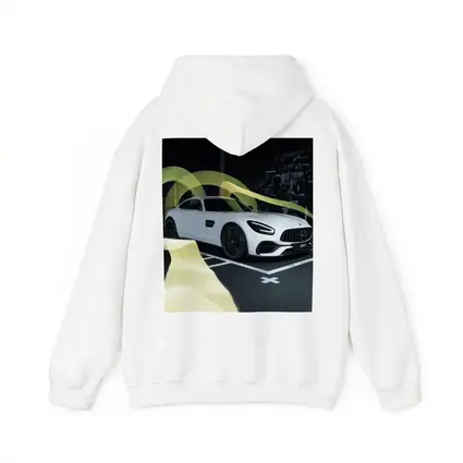 Mercedes AMG GT White Supercar Studio Display