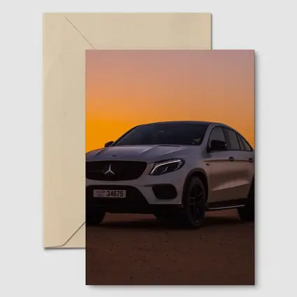 Mercedes GLE Coupe Desert Sunset Scene