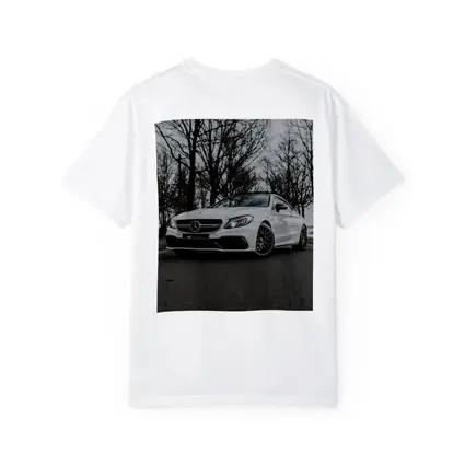 Mercedes AMG C63 White Road Trees