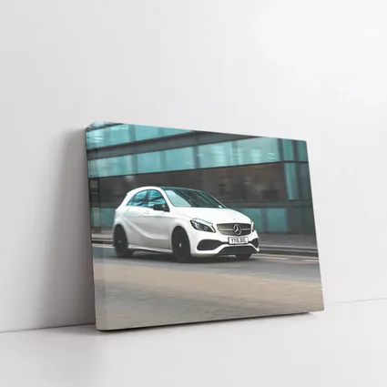 Mercedes A Class White Urban Street Shot