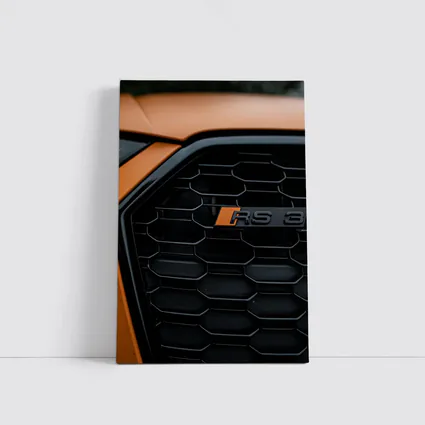 Audi RS3 Black Grille Close Up Orange