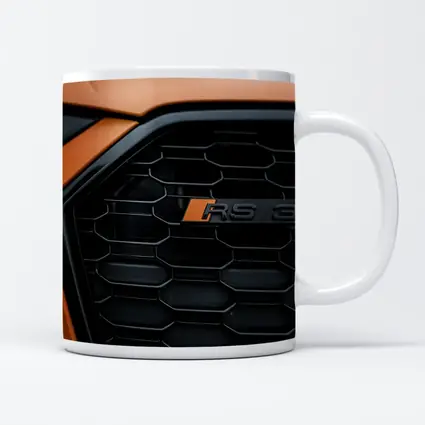 Audi RS3 Black Grille Close Up Orange