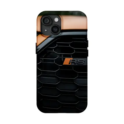 Audi RS3 Black Grille Close Up Orange