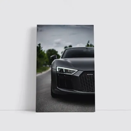 Audi R8 Matte Black Front Close Up