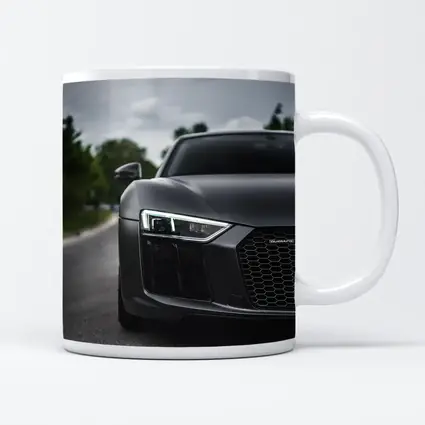 Audi R8 Matte Black Front Close Up