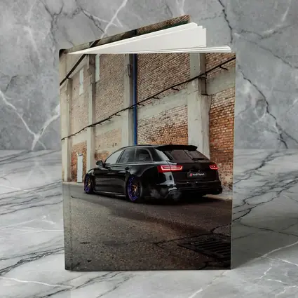 Audi RS6 Black Wagon Urban Street Scene