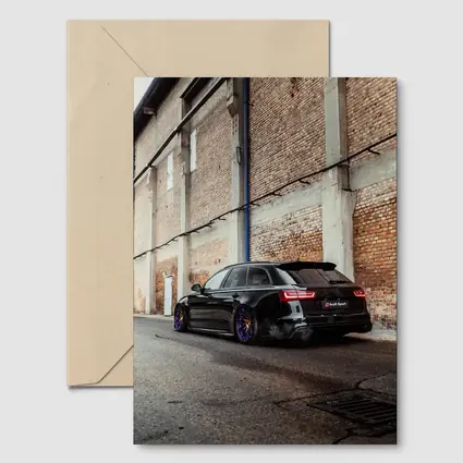 Audi RS6 Black Wagon Urban Street Scene