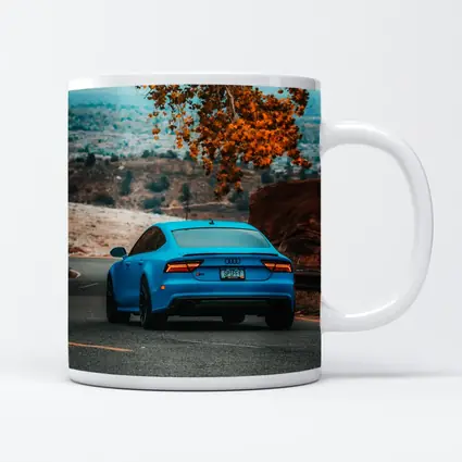 Audi RS7 Blue Matte Mountain Road Shot