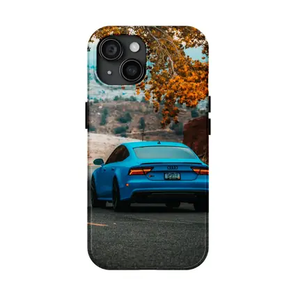 Audi RS7 Blue Matte Mountain Road Shot